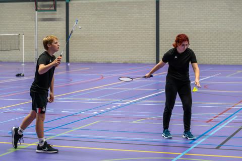 Asja Timmers (rechts) en Siebe Klomp Foto: Patrick Oosterholt