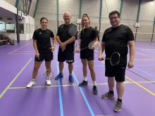 BCL-1/BouwBaar Bouwmanagement met Tim van Bommel, Ainara Vandegard en Carolien van den Biggelaar. Roel de Laat ontbreekt op de foto.