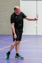 Bert Manders wist als enige zijn singlepartij tegen VBSC niet te winnen. (Foto: Patrick Oosterholt).