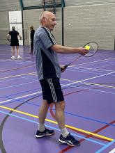 Marc Janssen is de competitieleider van Badminton Club Lieshout en op dit moment al druk bezig met de inschrijving van de teams voor het komende seizoen.