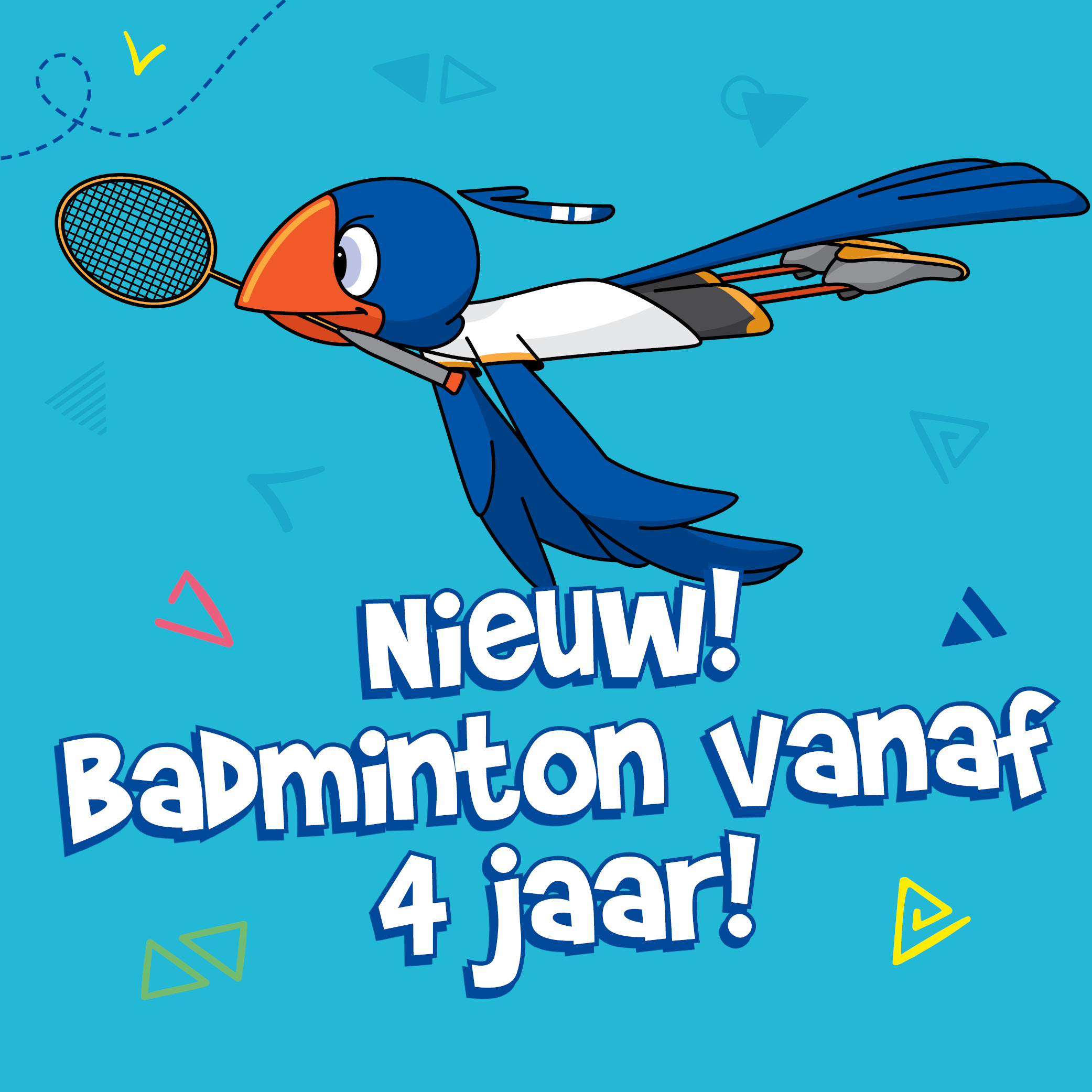 Nieuw! Badminton vanaf 4 jaar!